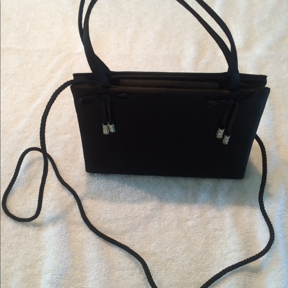 Black fabric evening bag - Picture 2 of 6