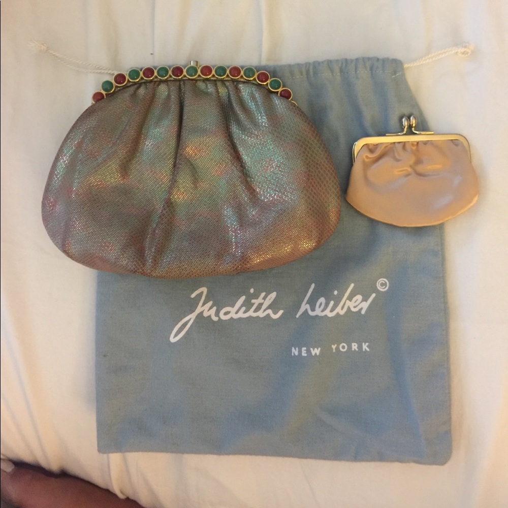 Judith Leiber iridescent clutch  and shoulder bag