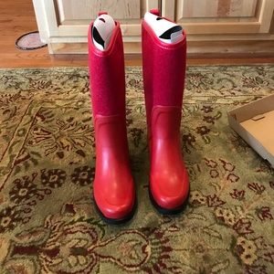 Red UGG rain boots