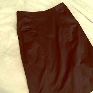 black satin pencil skirt
