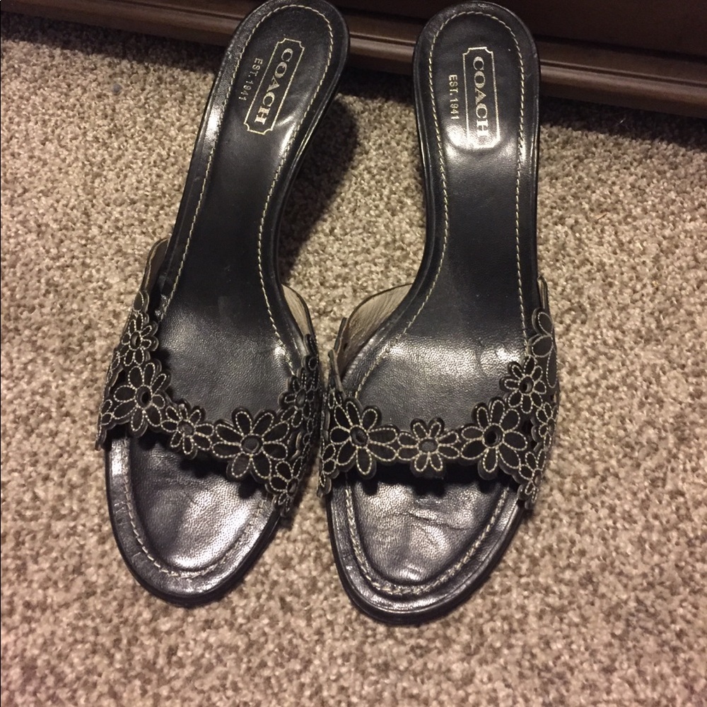 Gorgeous Coach Heels With Floral Cut Out *SALE*