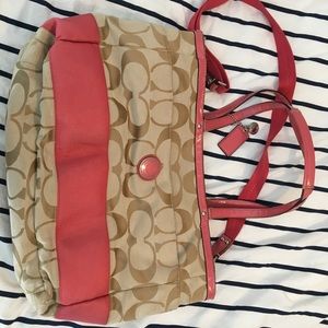 Coach Diaper Bag - Coral