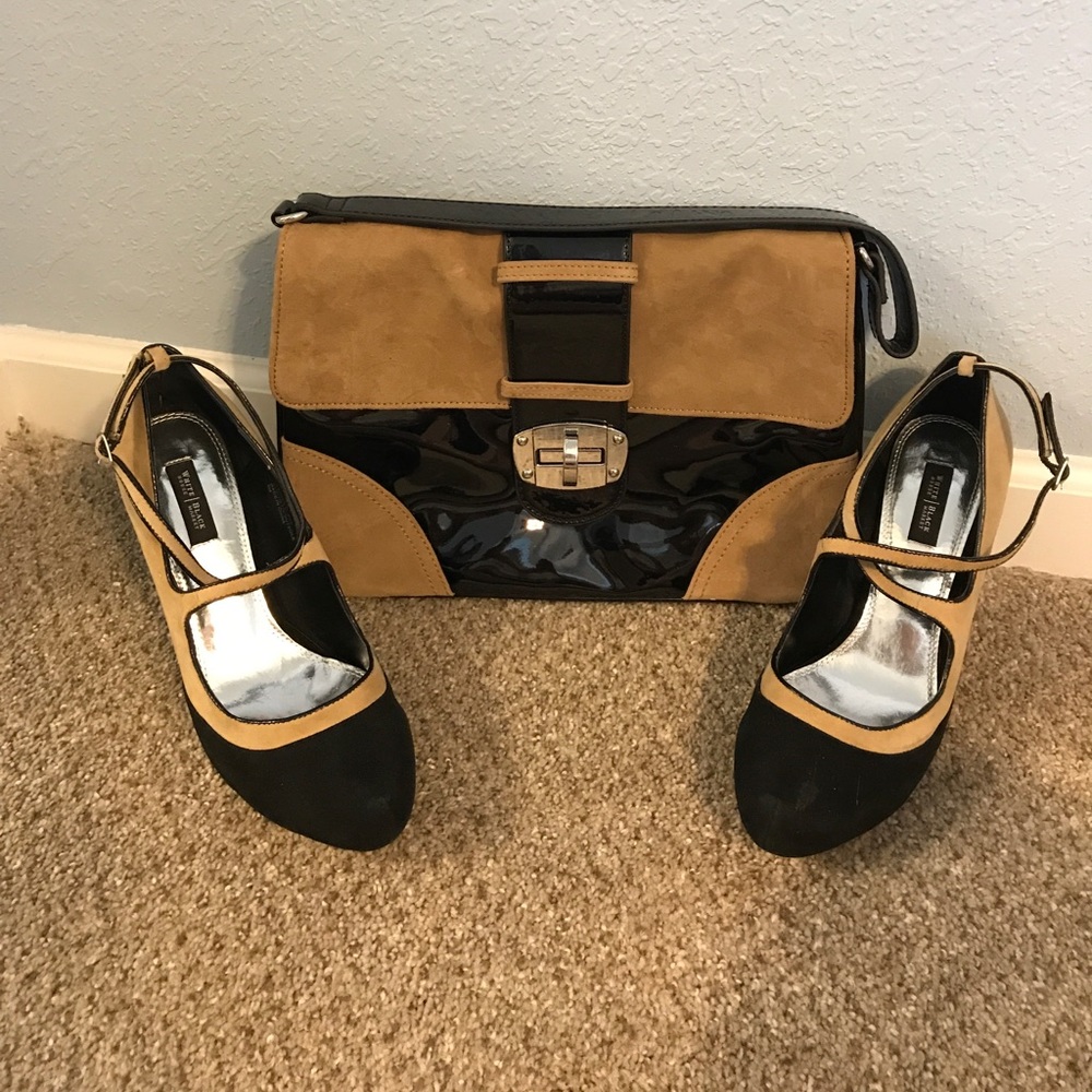 WHBM shoes and purse