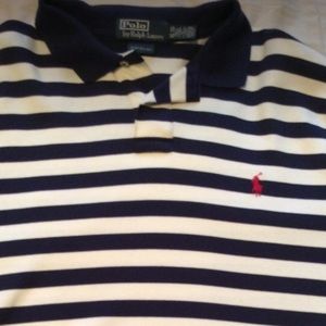 Men's striped polo XL