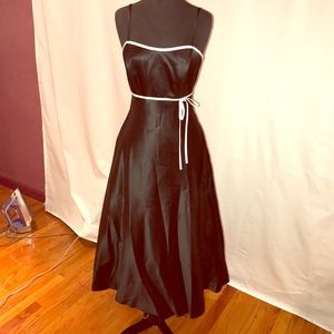Black and white cocktail dress