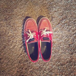 Red Sparkle Sperry Shoes