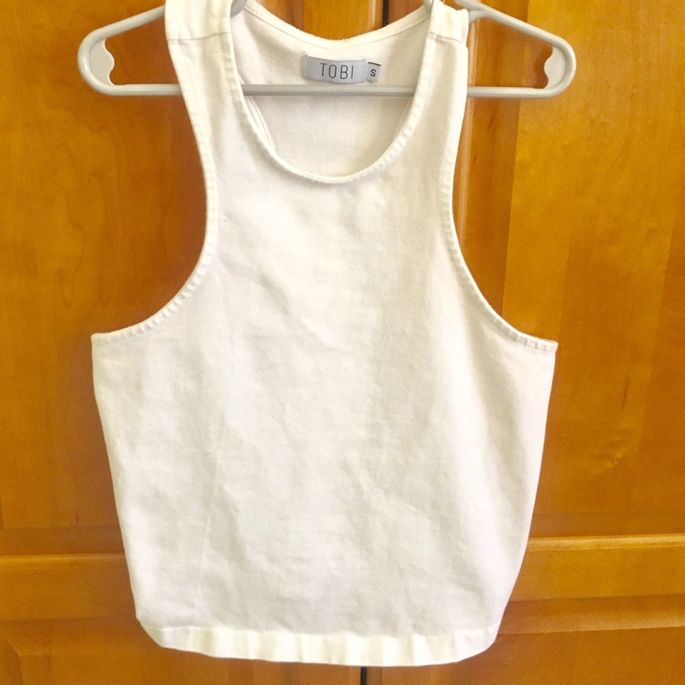 Tobi white crop top
