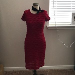 Red burgundy bodycon dress