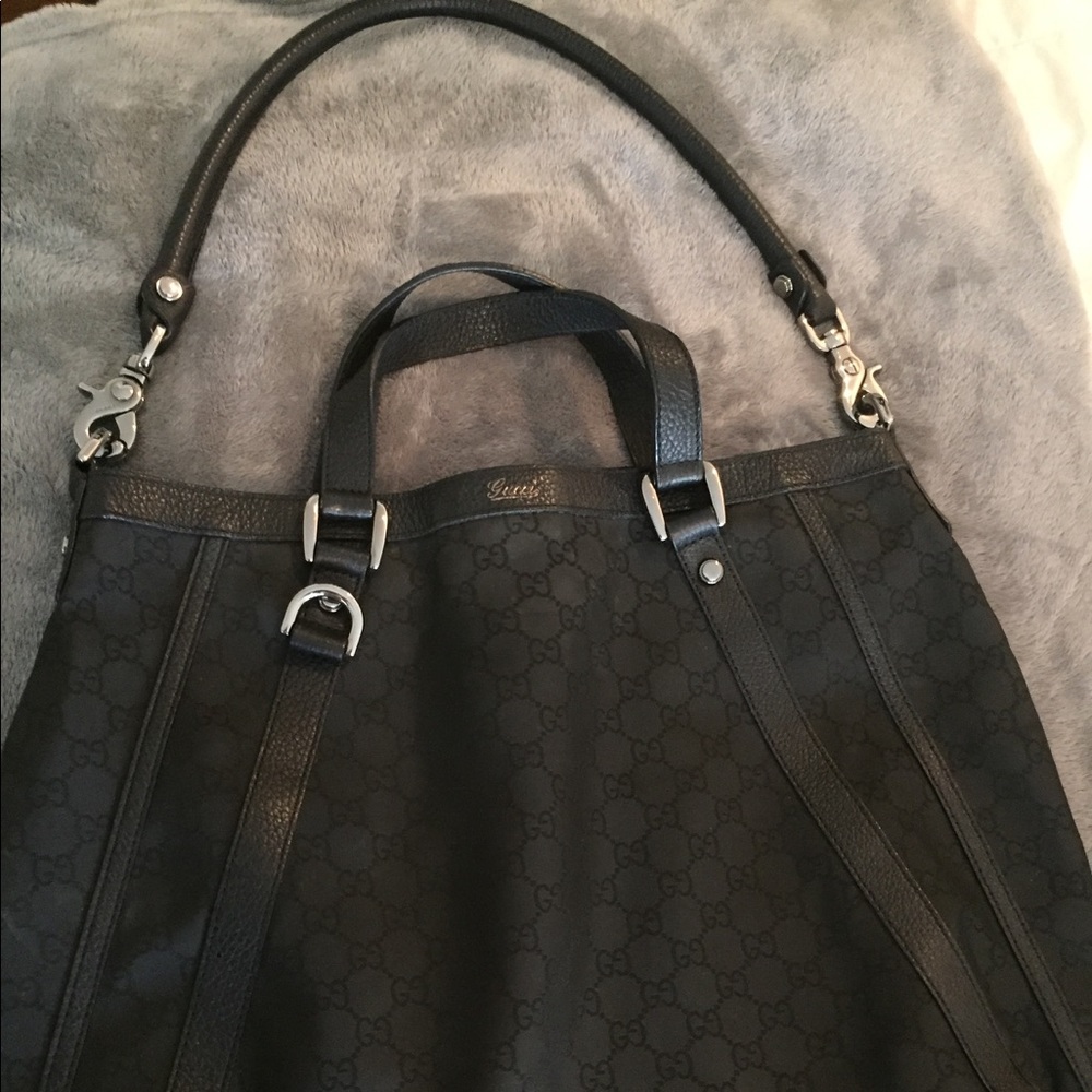 Large Black Gucci Shoulder Bag