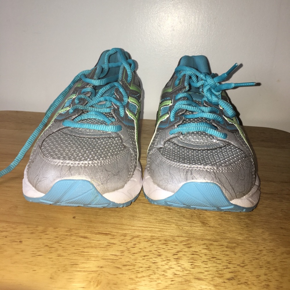 Blue and Gray Asics Sneakers