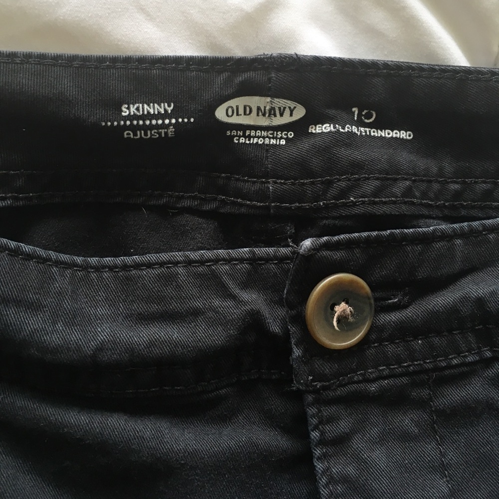 Black skinny old navy pants jeans 10