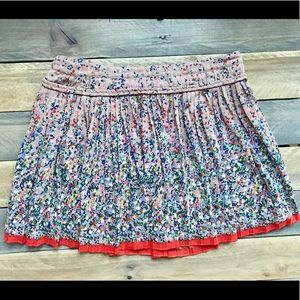 American Eagle Pleated Watercolor Skirt 4 Floral