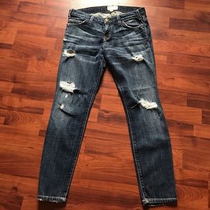 Current/Elliott Crop Skinny Loved Destroy Jeans