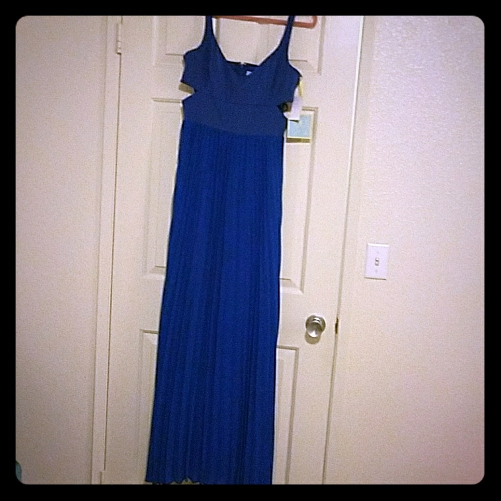 New Blue designer maxi dress with tags