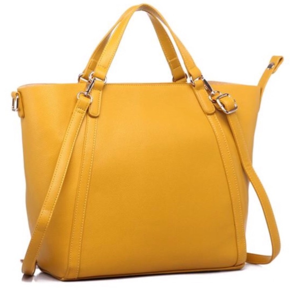 NWT 💥LAST ONE💥Beautiful Large Mustard Tote Bag! - Picture 2 of 3