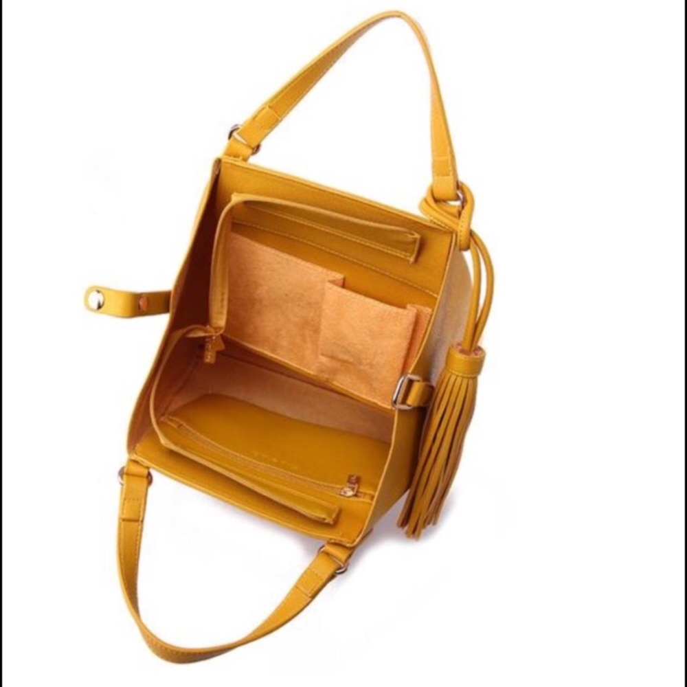 NWT 💥LAST ONE💥Beautiful Large Mustard Tote Bag! - Picture 3 of 3