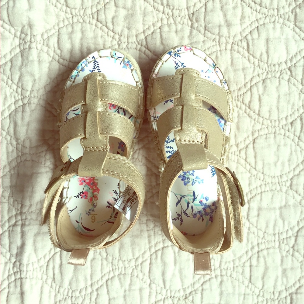 Carter's Gold Gladiator Sandals