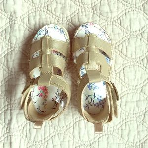 Carter's Gold Gladiator Sandals