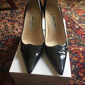 Jimmy Choo black patent leather heels