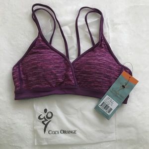 Cozy Orange Purple Sports Bra
