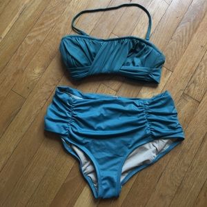 Teal J Crew swim suit - small