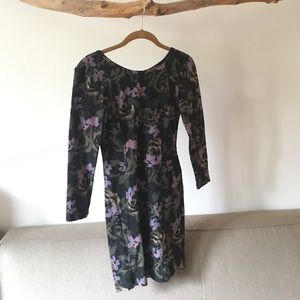 Aritzia Wilfred floral bodycon mini dress size XS