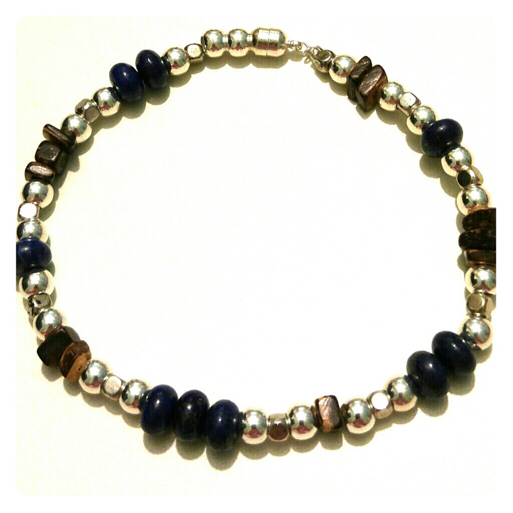 #0041 Handcrafted Blue Lapis Men's Bracelet #1