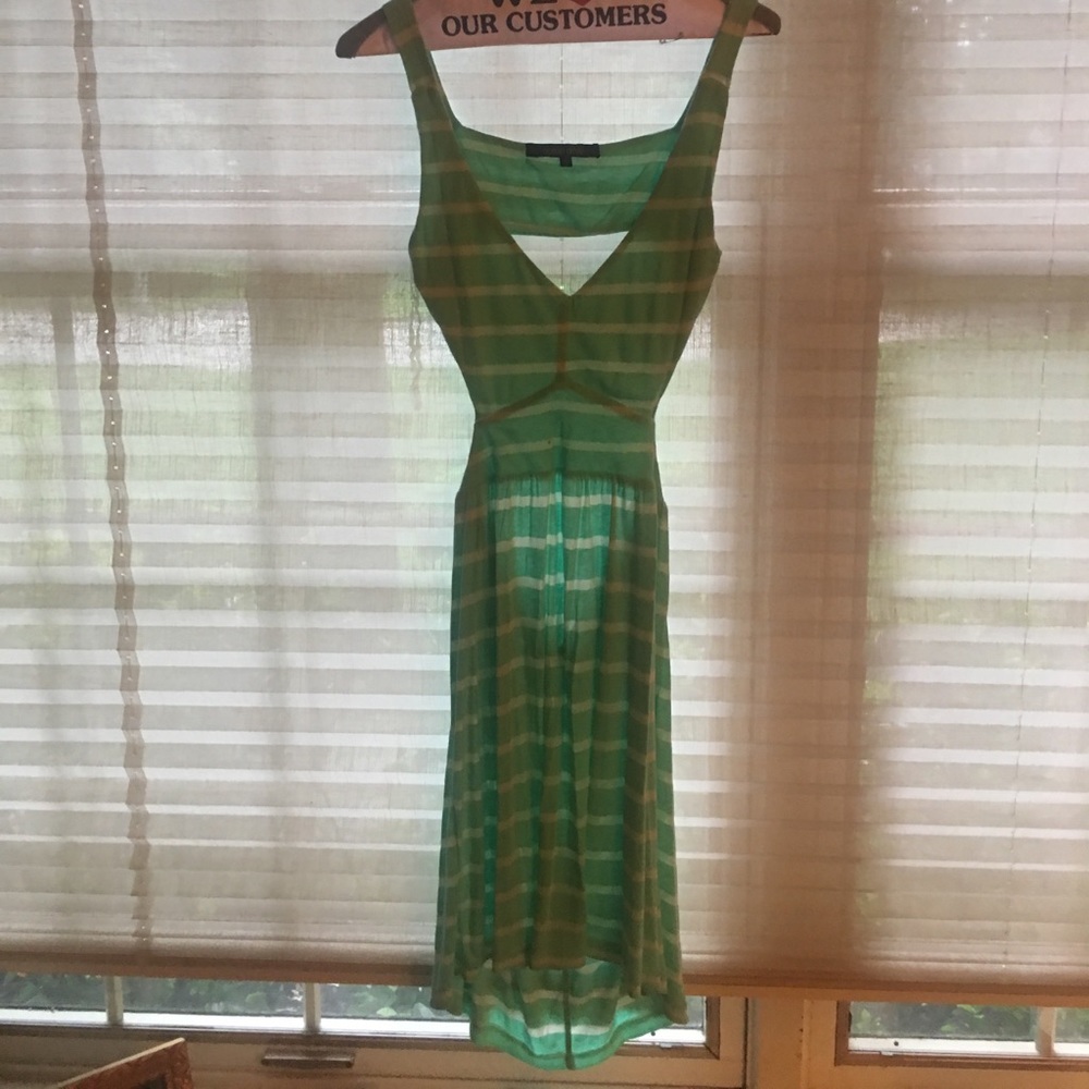 Striped dress with open back