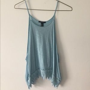 Forever 21 blue crop top