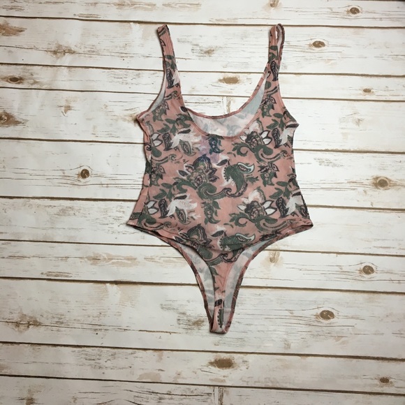 NWT Freesia pink paisley free people bodysuit - Picture 2 of 3