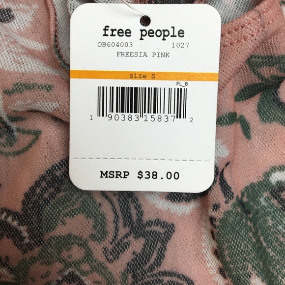 NWT Freesia pink paisley free people bodysuit - Picture 3 of 3