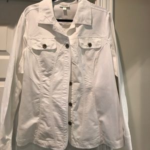 Light weight denim like white jacket