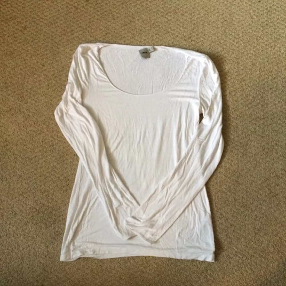 Asos Women's White Scoop Neck Shirt