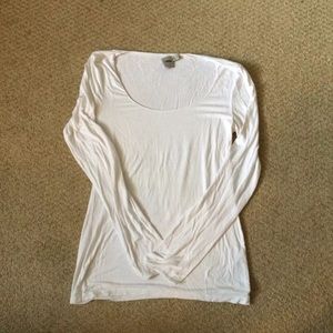 Asos Women's White Scoop Neck Shirt