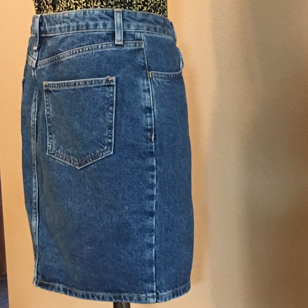 UO denim jean mini pencil skirt