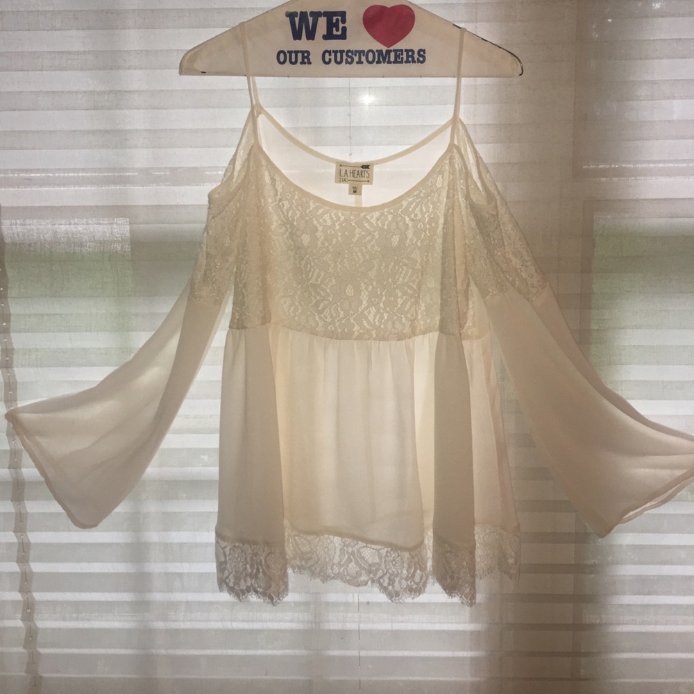White/ cream long sleeve shirt