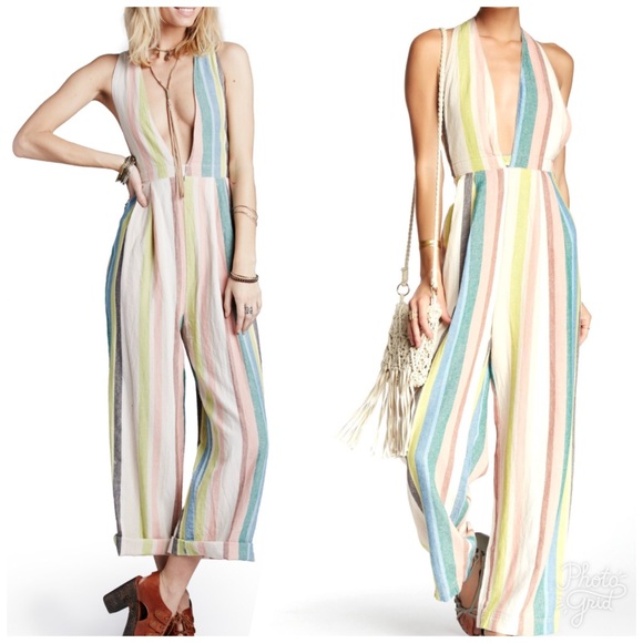 🤩HOST PICK🤩 Free People linen jumpsuit - Picture 7 of 8