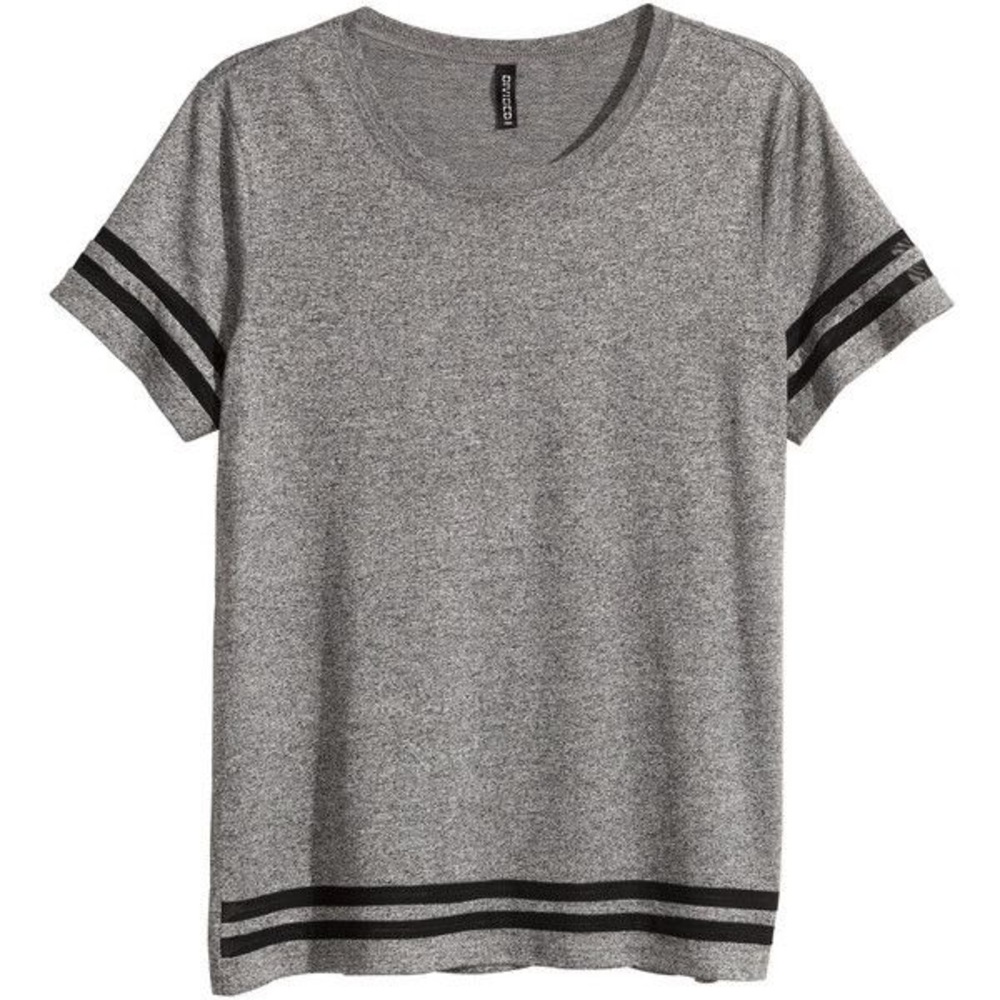 H&M Gray tee with mesh detail size Large
