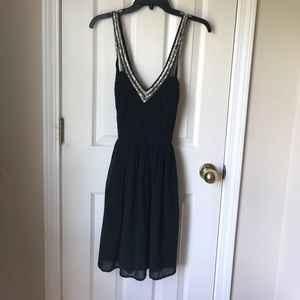 Beautiful Black Dress w/ Beading Detail