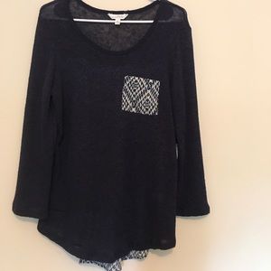 Charming Charlie navy blue top (Medium)