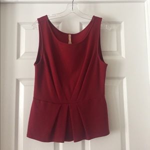Anthropologie Bailey44 brand Wine Peplum Top