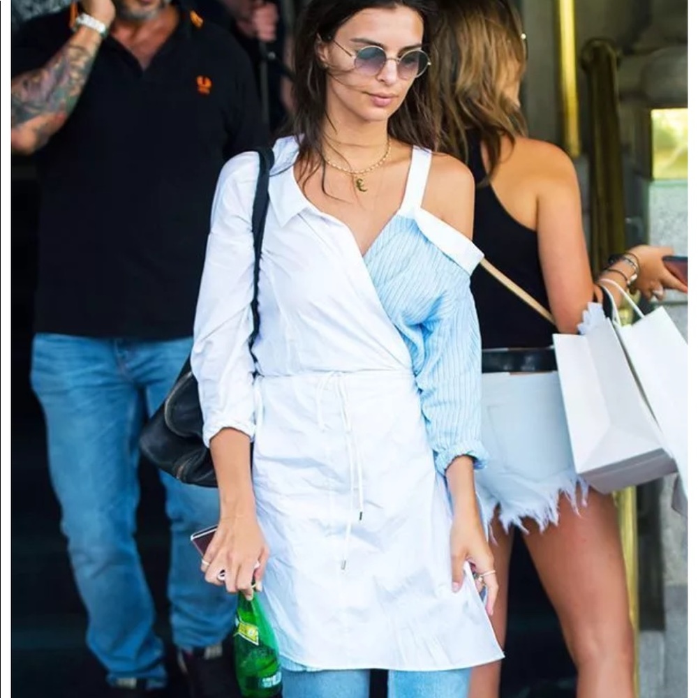 SOLD! Zara Contrasting Shirt Dress