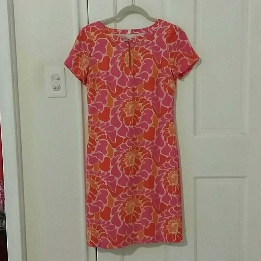 Banana republic mod retro flower sheath dress