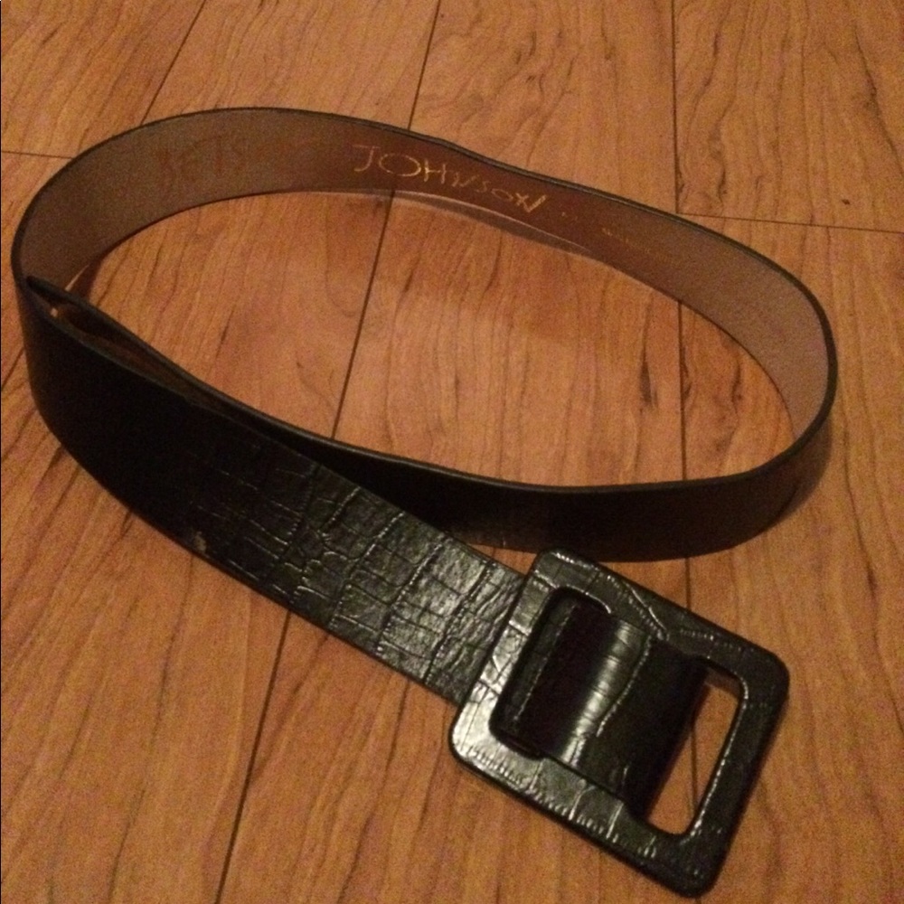 NWOT Betsey Johnson Black Leather Belt
