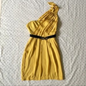 Yellow BCBG Max Azria Nevada Dress w/ Belt, size 6