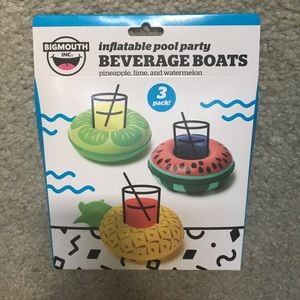 Inflatable Pool Party Beverage Boats (3) NWT
