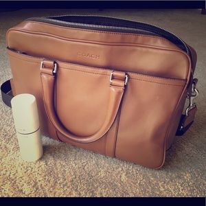 Coach Men's Brown Leather Messenger Bag