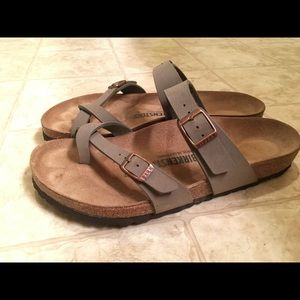 Birkenstock Mayari 41, stone, worn once.