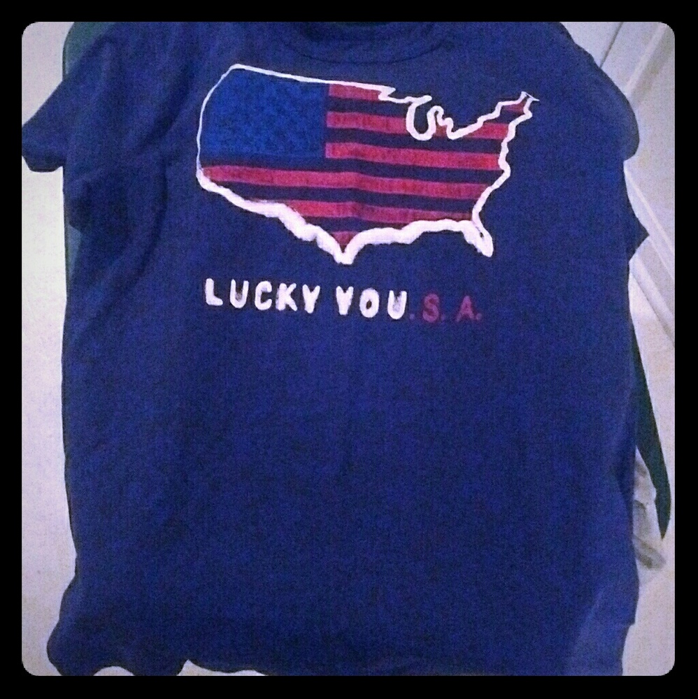 Lucky tshirt Lucky USA blue L