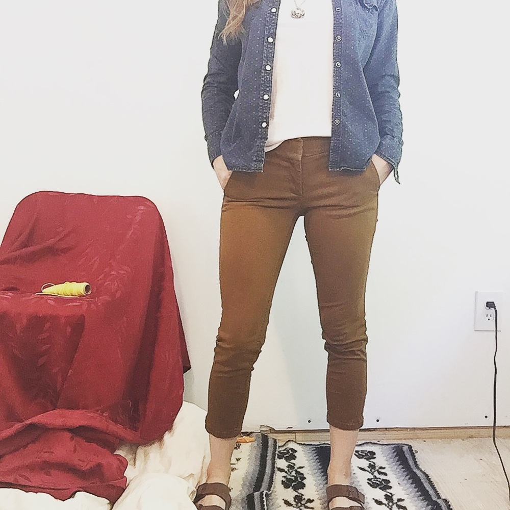 Straight cropped jeans